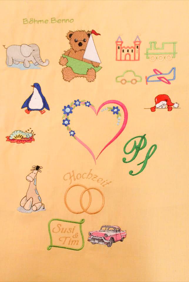 Monogramm-Stickerei von Wohnromantik Schindler - Gardinen, Maßschneiderei und Kostümverleih vom Meisterbetrieb Petra Schindler in Oschatz und Dahlen